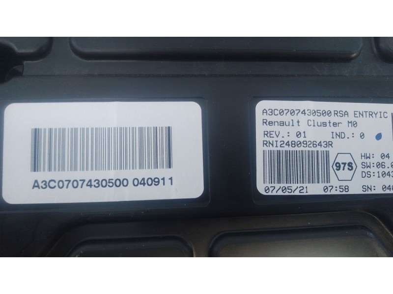 Recambio de cuadro instrumentos para dacia duster (hm_) 1.5 dci 115 4x4 (hmad) referencia OEM IAM 248092643R  