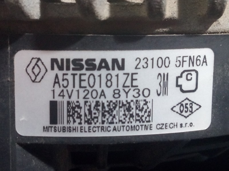 Recambio de alternador para » otros... modelos referencia OEM IAM 231005FN6A A5TE0181ZE 