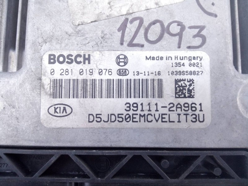 Recambio de centralita motor uce para kia  kia cee¨d 2 (jd) referencia OEM IAM 391112A961 0281019076 E3-A3-29-3