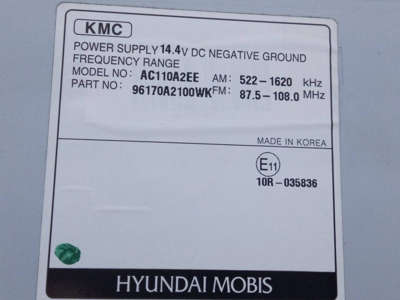 Recambio de sistema audio / radio cd para kia  kia cee¨d 2 (jd) referencia OEM IAM 96170A2100WK  E3-A3-45-4