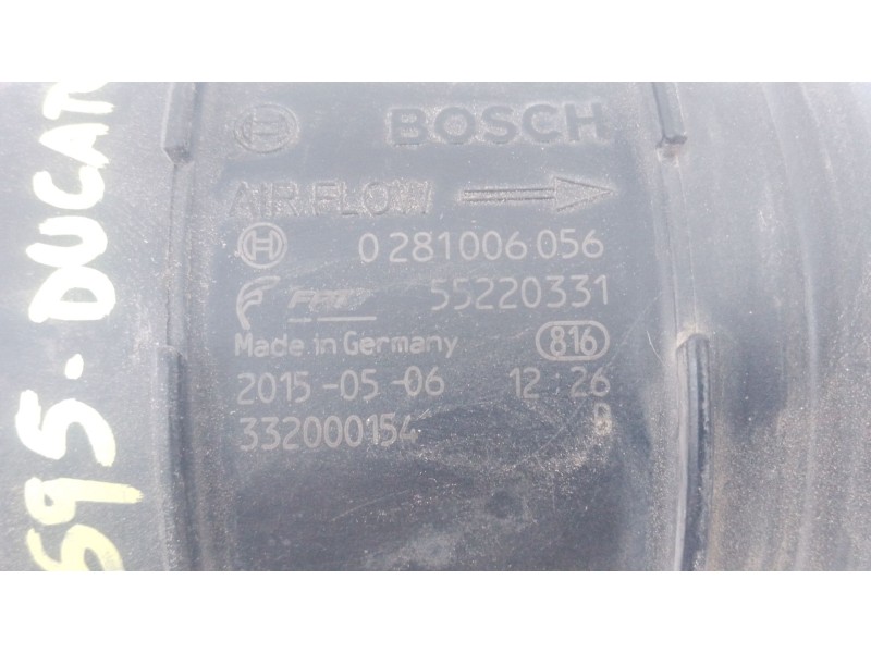 Recambio de caudalimetro para fiat ducato furgoneta (250_) 130 multijet 2,3 d referencia OEM IAM E55220331 0281006056 