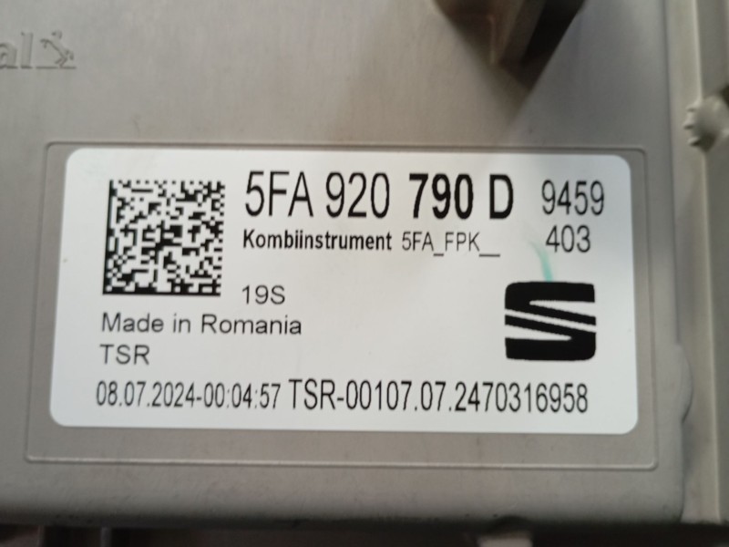 Recambio de cuadro instrumentos para cupra formentor (km7, kmp) 1.5 tsi referencia OEM IAM 5FA920790D  