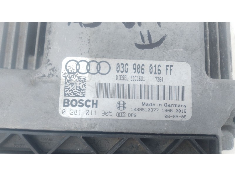 Recambio de centralita motor uce para audi a3 (8p1) 2.0 tdi 16v referencia OEM IAM 03G906016FF 0281011905 