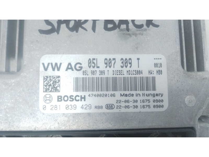 Recambio de centralita motor uce para audi q3 sportback (f3n) 35 tdi referencia OEM IAM 05L907309T 0281039429 