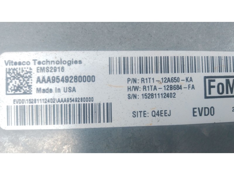 Recambio de centralita motor uce para ford puma (j2k, cf7) 1.0 ecoboost mhev referencia OEM IAM R1T112A650KA R1TA12B684FA 