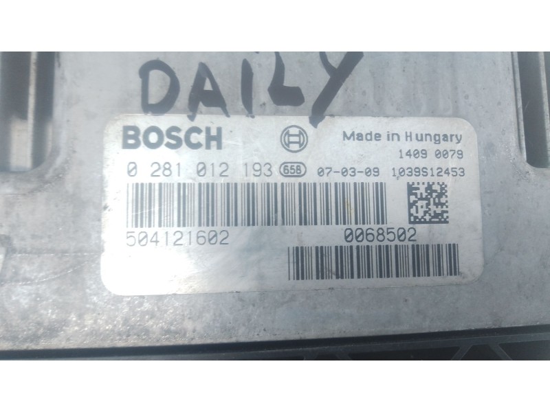 Recambio de centralita motor uce para iveco daily iv caja/chasis 35c12, 35s12 referencia OEM IAM 504121602 0281012193 