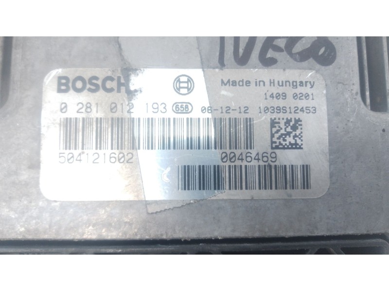 Recambio de centralita motor uce para iveco daily iv caja/chasis 35c12, 35s12 referencia OEM IAM 504121602 0281012193 