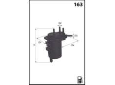 Recambio de filtro combustible para renault kangoo (kc0/1_) 1.5 dci referencia OEM IAM A110683 A130065 6193002510449 T1-2-A NUEV