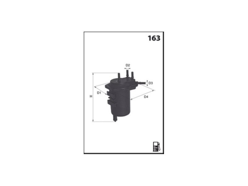 Recambio de filtro combustible para renault kangoo (kc0/1_) 1.5 dci referencia OEM IAM A110683 A130065 6193002510449 T1-2-A NUEV