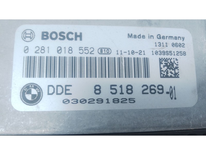Recambio de centralita motor uce para bmw 3 coupé (e92) 320 d referencia OEM IAM 8518269 0281018552 