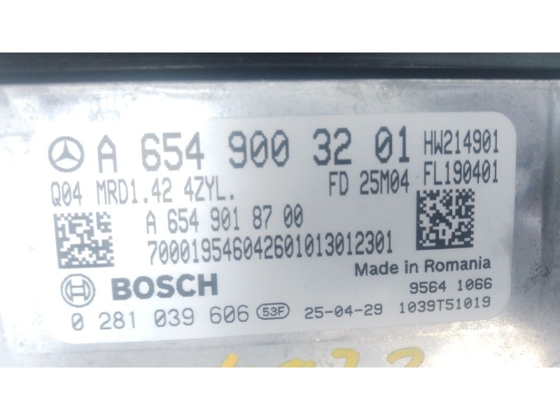 Recambio de centralita motor uce para mercedes-benz vito tourer (w447) 114 cdi 4-matic (447.701, 447.703, 447.705) referencia OE