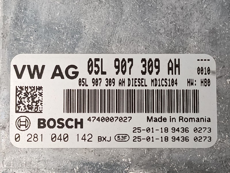 Recambio de centralita motor uce para skoda octavia iv (nx3, nn3, pv3) 2.0 tdi referencia OEM IAM 05L907309AH 0281040142 