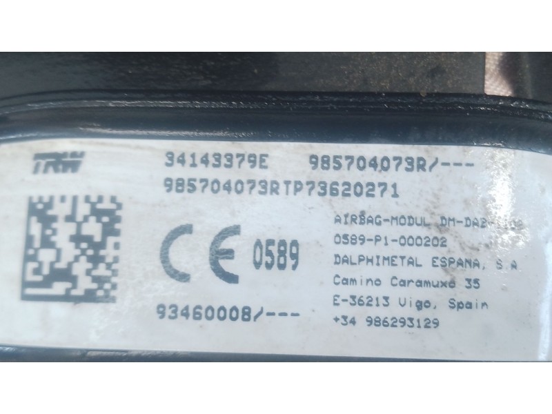 Recambio de airbag delantero izquierdo para renault trafic iii autobús (jg_) 1.6 dci 125 (jgmh) referencia OEM IAM   