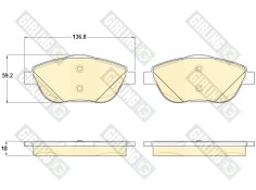 Recambio de juego pastillas de frenos para citroën c4 cactus 1.5 bluehdi 100 referencia OEM IAM B111022 3322938142568 