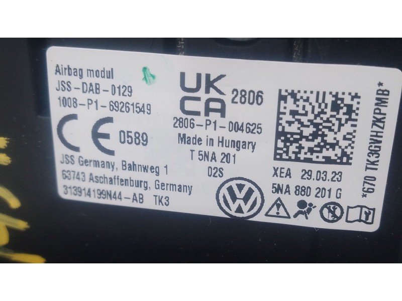 Recambio de airbag delantero izquierdo para volkswagen golf viii (cd1, da1) 1.0 tsi referencia OEM IAM   