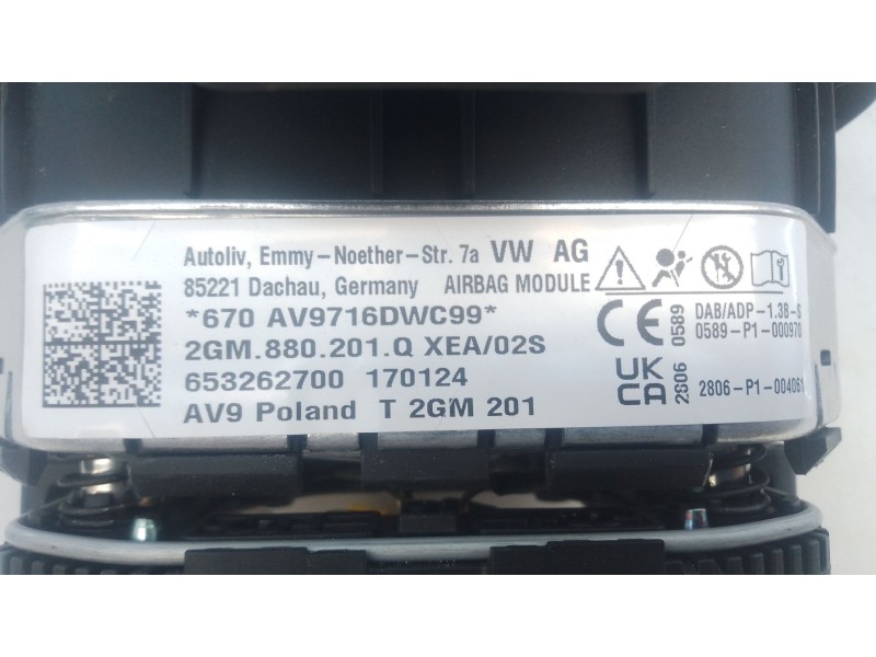Recambio de kit airbag para volkswagen taigo (cs1) 1.0 tsi referencia OEM IAM 2Q0959655BJ  