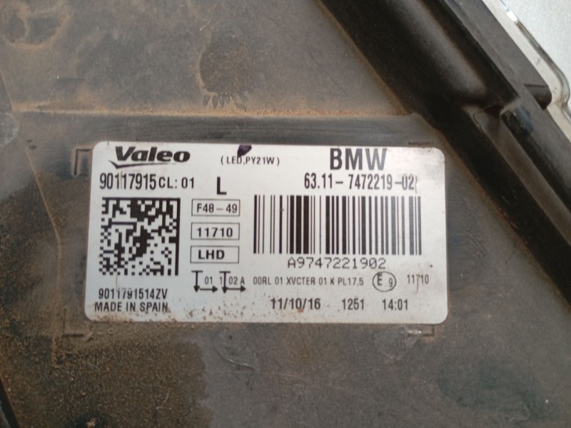 Recambio de faro izquierdo xenon para bmw x1 (f48) sdrive 18 d referencia OEM IAM   
