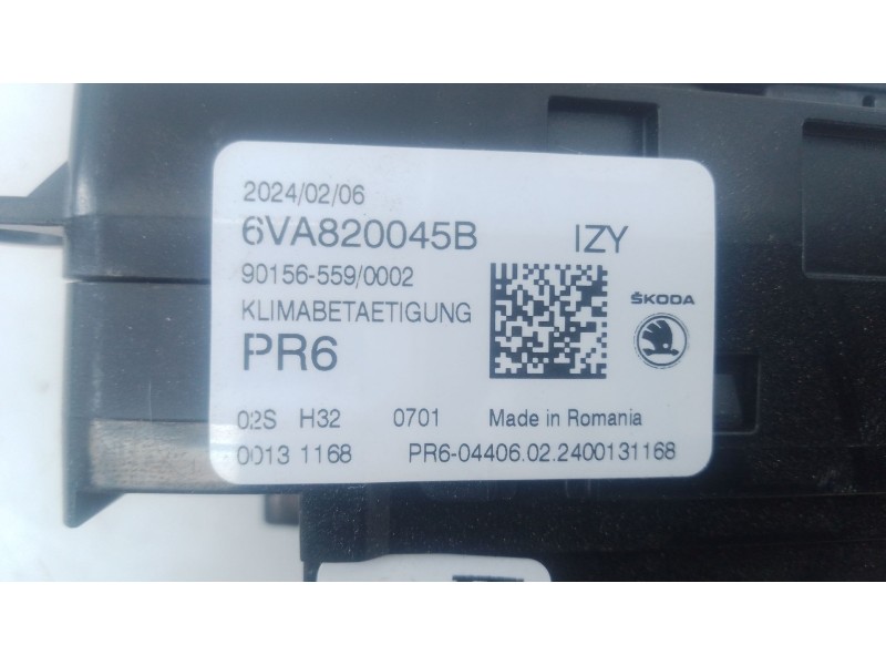 Recambio de mando climatizador para skoda fabia iv (pj3) 1.0 tsi referencia OEM IAM   