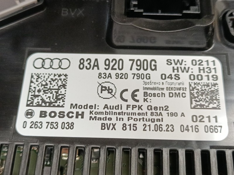 Recambio de cuadro instrumentos para audi q3 sportback (f3n) 45 tfsi quattro referencia OEM IAM 83A92O790G  