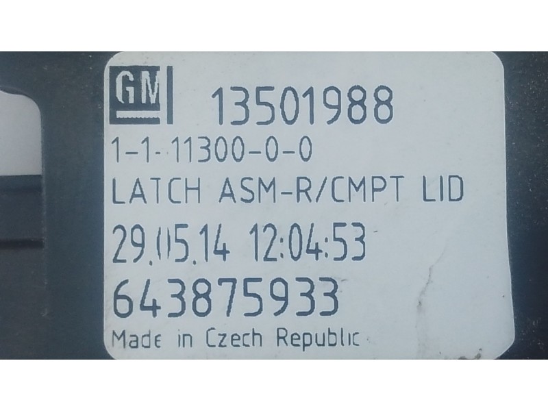 Recambio de cerradura maletero / porton para opel astra j sedán 1.7 cdti (69) referencia OEM IAM   