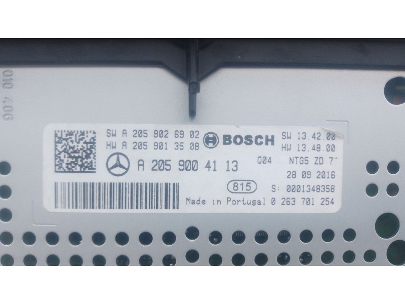 Recambio de sistema navegacion gps para mercedes-benz clase c (w205) lim. c 220 cdi bluetec (205.004) referencia OEM IAM   