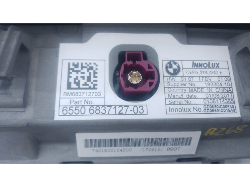 Recambio de sistema audio / radio cd para bmw serie 1 lim. (f20/f21) 116d sport line referencia OEM IAM   