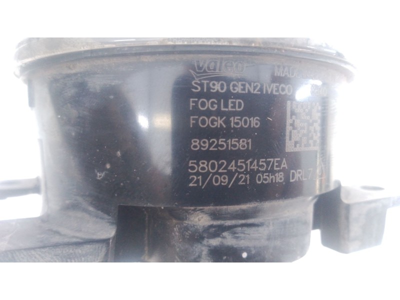 Recambio de faro antiniebla derecho para iveco daily vi furgoneta 35s18, 35c18, 40c18, 50c18, 60c18, 65c18, 70c18 referencia OEM