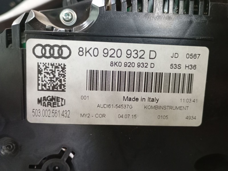 Recambio de cuadro instrumentos para audi a4 allroad b8 (8kh) 2.0 tdi quattro referencia OEM IAM 8K0920932D  