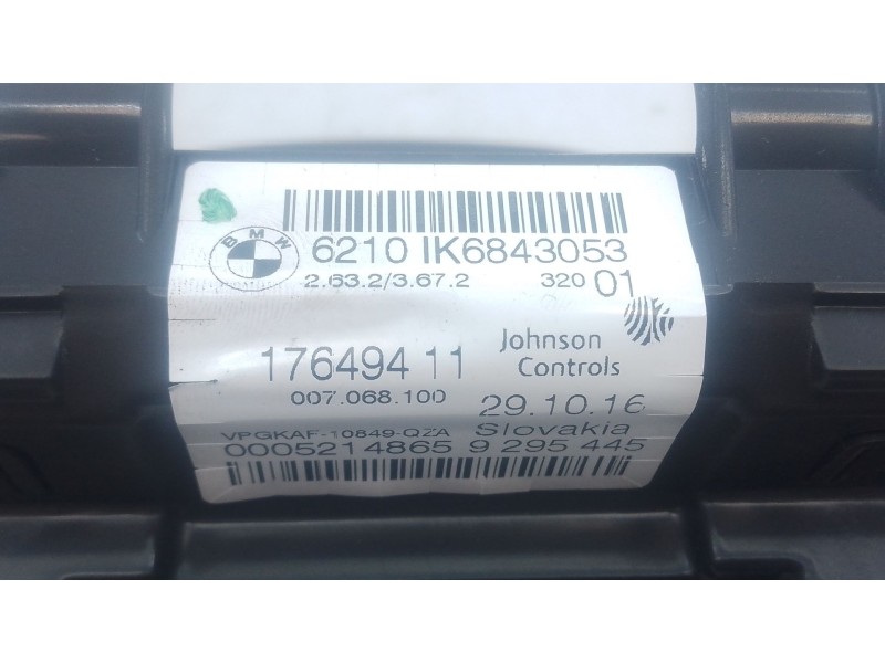 Recambio de cuadro instrumentos para bmw x1 (f48) sdrive 18 d referencia OEM IAM 6210IK6843053 17649411 