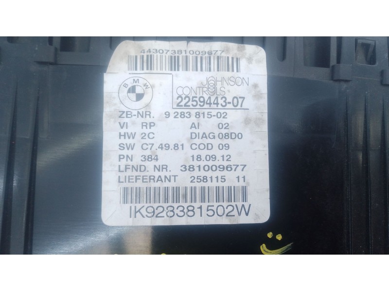 Recambio de cuadro instrumentos para bmw x1 (e84) sdrive 18 d referencia OEM IAM 225944307  