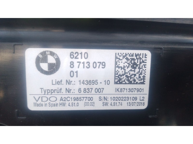 Recambio de cuadro instrumentos para bmw x1 (f48) sdrive 18 d referencia OEM IAM 6210871307901 14369510 