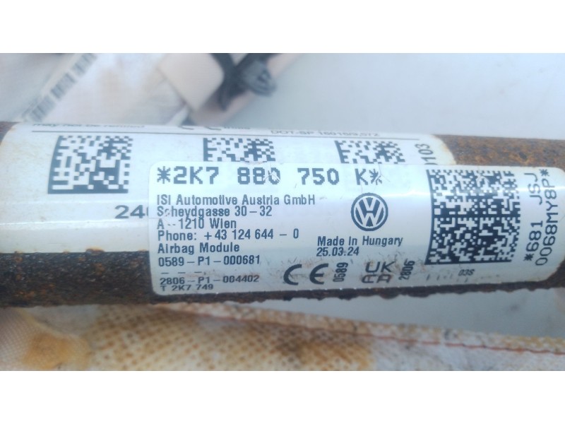 Recambio de airbag cortina delantero derecho para volkswagen caddy v furgoneta/monovolumen (sba, sbh) 2.0 tdi bmt referencia OEM