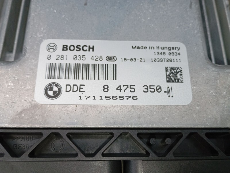 Recambio de centralita motor uce para bmw 1 (f20) 118 d referencia OEM IAM 847535001 0281035428 