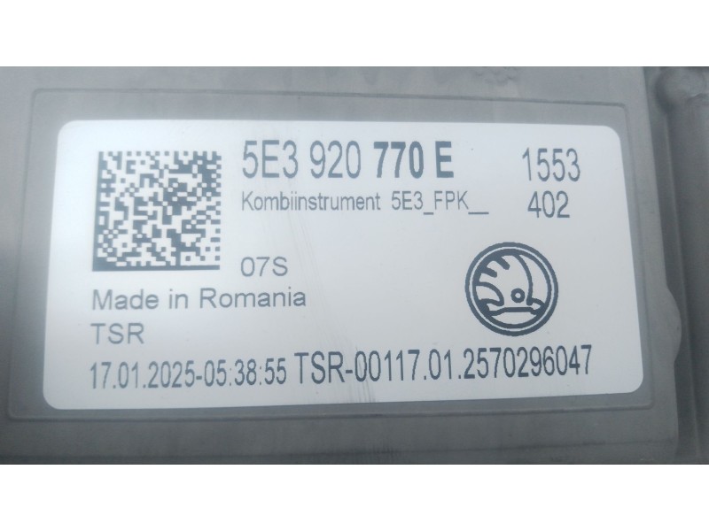 Recambio de cuadro instrumentos para skoda octavia iv (nx3, nn3, pv3) 2.0 tdi referencia OEM IAM 5E3920770E  