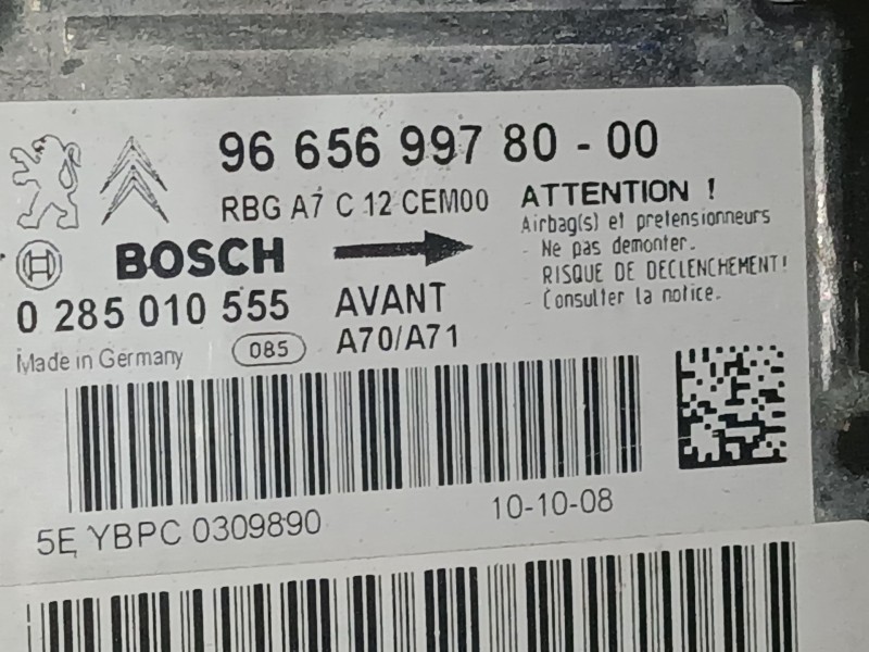 Recambio de centralita airbag para peugeot 207/207+ (wa_, wc_) 1.6 hdi referencia OEM IAM   