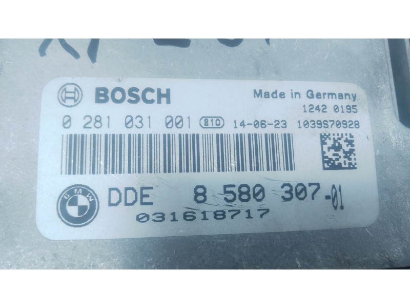 Recambio de centralita motor uce para bmw x1 (e84) sdrive 18 d referencia OEM IAM 8580307 0281031001 