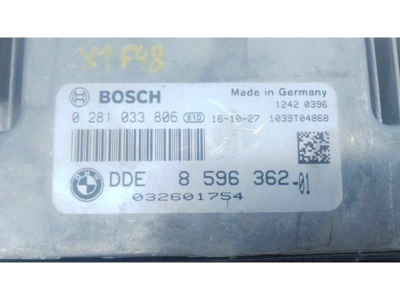 Recambio de centralita motor uce para bmw x1 (f48) sdrive 18 d referencia OEM IAM 859636201 0281033806 