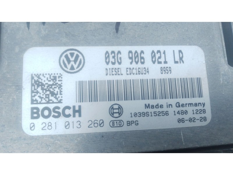 Recambio de centralita motor uce para volkswagen passat b6 (3c2) 1.9 tdi referencia OEM IAM 03G906021LR 0281013260 