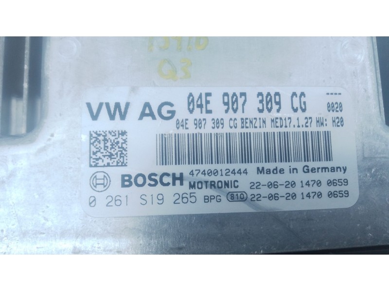 Recambio de centralita motor uce para audi q3 sportback (f3n) 45 tfsi e referencia OEM IAM 04E907309CG  