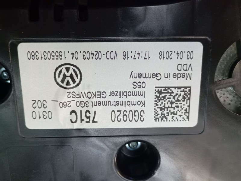 Recambio de cuadro instrumentos para volkswagen passat b8 (3g2, cb2) 2.0 tdi referencia OEM IAM   