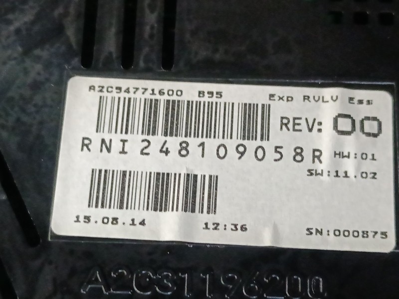 Recambio de cuadro instrumentos para renault megane iii hatchback (bz0/1_, b3_) 1.2 tce (bz2b, bz11) referencia OEM IAM 24810905