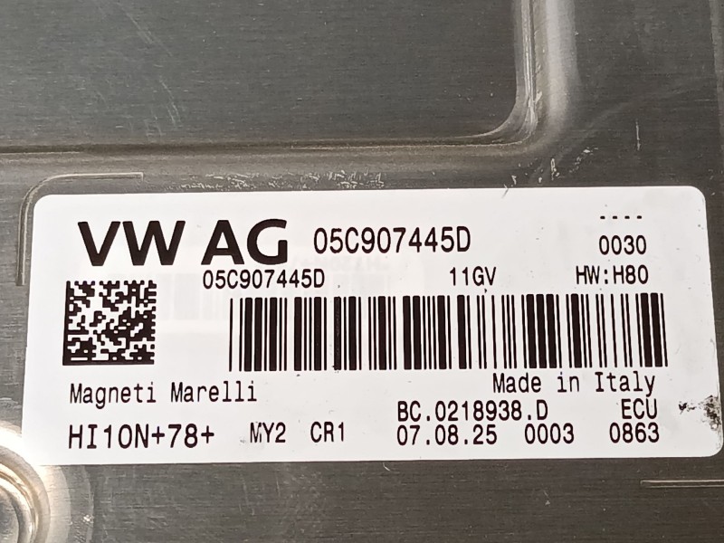 Recambio de centralita motor uce para seat ibiza v (kj1, kjg) 1.0 mpi referencia OEM IAM 05C907445D  