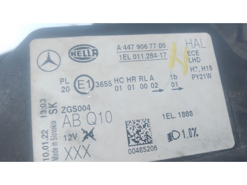 Recambio de faro izquierdo para mercedes-benz vito tourer (w447) 114 cdi 4-matic (447.701, 447.703, 447.705) referencia OEM IAM 