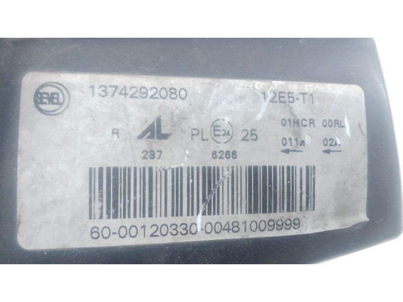 Recambio de faro derecho para fiat ducato furgoneta (250_) 130 multijet 2,3 d referencia OEM IAM 1374292080  