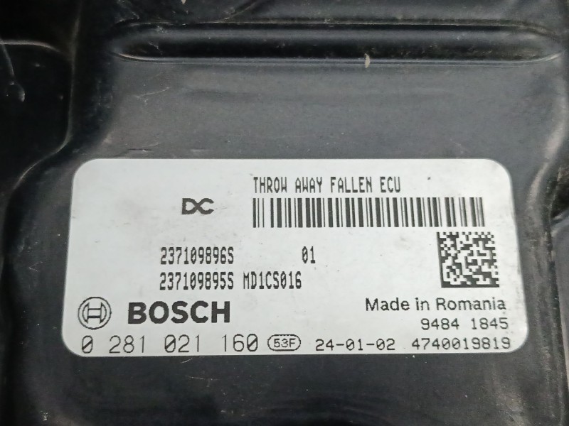 Recambio de centralita motor uce para renault trafic iii autobús (jg_) 2.0 dci 150 (jgmu) referencia OEM IAM 237109896S 02810211