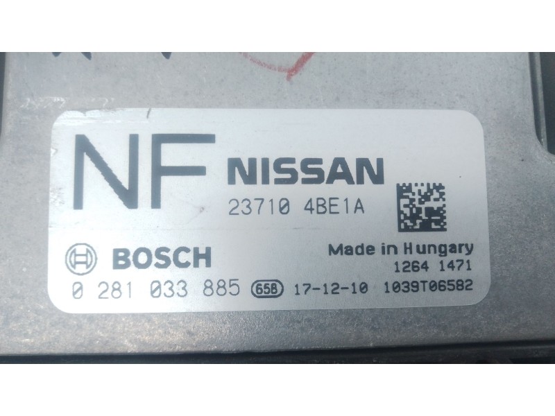 Recambio de centralita motor uce para nissan x-trail iii (t32_, t32r, t32rr) 1.6 dci (t32) referencia OEM IAM 237104BE1A 0281033
