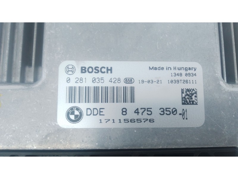 Recambio de centralita motor uce para bmw 1 (f20) 118 d referencia OEM IAM 847535001 0281035428 