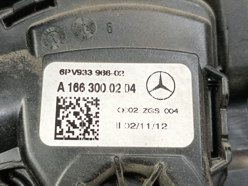 Recambio de pedal acelerador para mercedes-benz clase m (w166) ml 350 bluetec 4-matic (166.024, 166.023) referencia OEM IAM A166