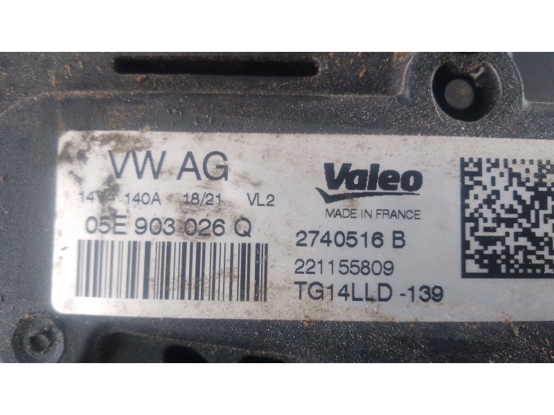 Recambio de alternador para audi a1 sportback (gba) 30 s-line referencia OEM IAM   
