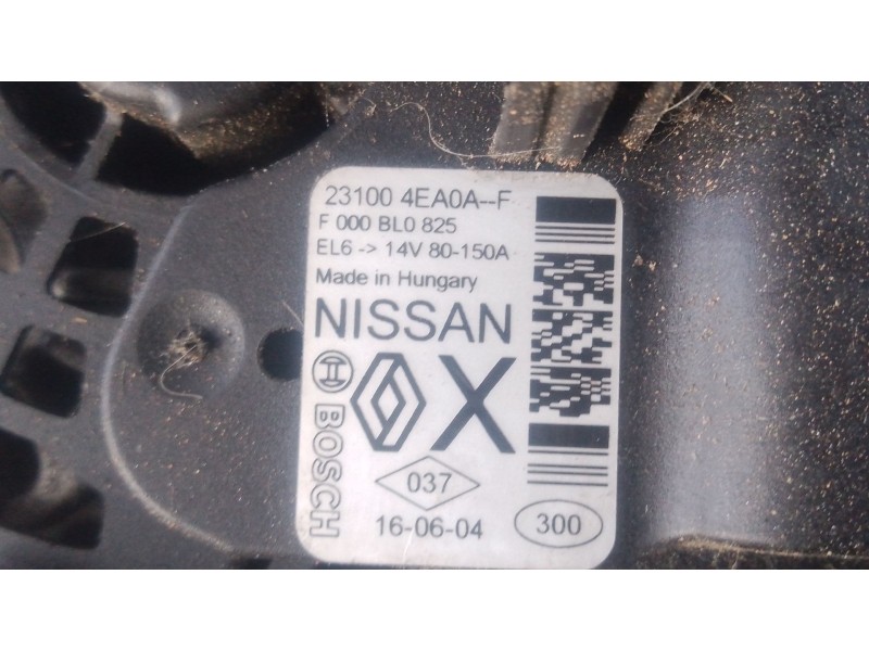 Recambio de alternador para renault kadjar (ha_, hl_) 1.5 dci 110 (hla3) referencia OEM IAM   